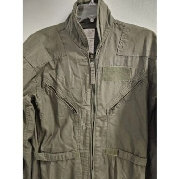 USAF Coveralls Flyers Fire Resistant Summer Men 40 Regular  Sage Green CWU-27/P - Picture 4 of 16